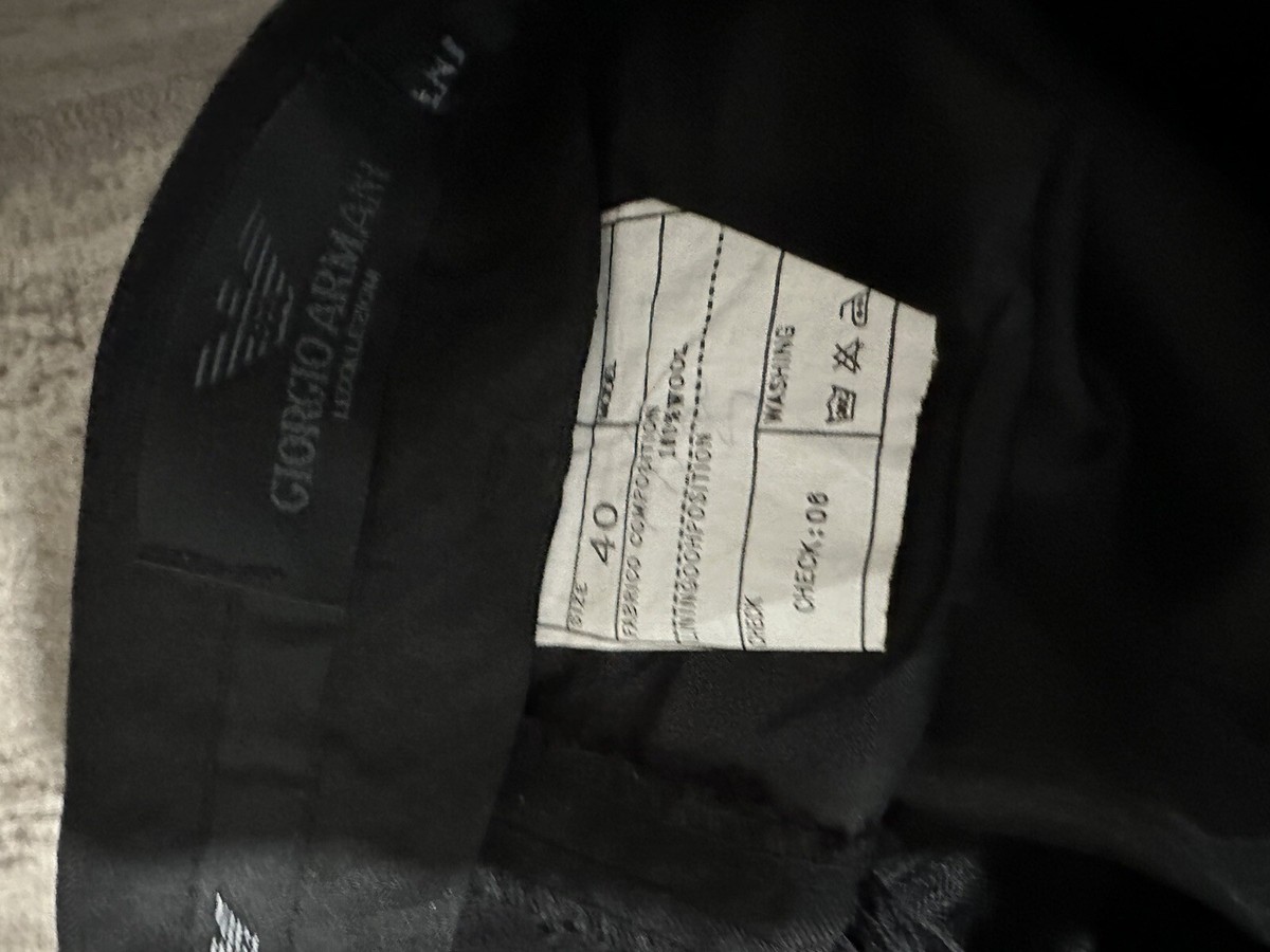 giorgio armani le collezioni black dress pants 40x30 | eBay