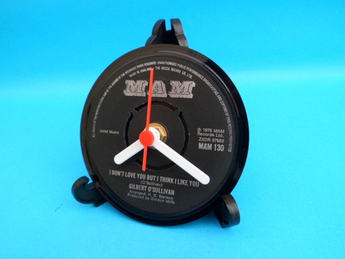 CLOCKS Upcycled Vinyl Record Hit SINGLES 70's 80's 90's Table Top Size 4" LIST G - Picture 114 of 226
