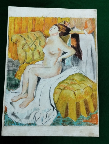 EDGAR DEGAS Drawing On Paper (handmade) Signed And Stamped Vtg Art - Picture 3 of 6