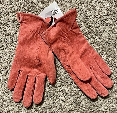 Guanti vintage vera pelle donna M/L rosa donna axxents scamosciati outdoor - Foto 3 di 8