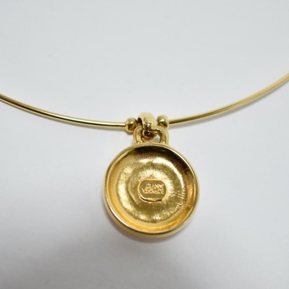 Versace Medusa Choker GP Gold Necklace Size 1 inch Authentic eBay