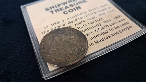 Admiral Gardner Shipwreck Treasure Coin 1808 1809 10 X. Cash East India Company - Picture 2 of 8