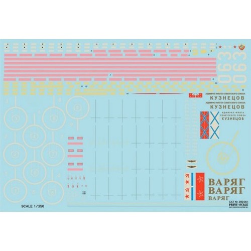 Print Scale 350-001 - 1:350 Airplane Admiral Kuznetsov And Soviet Varyag, decal - Picture 3 of 24