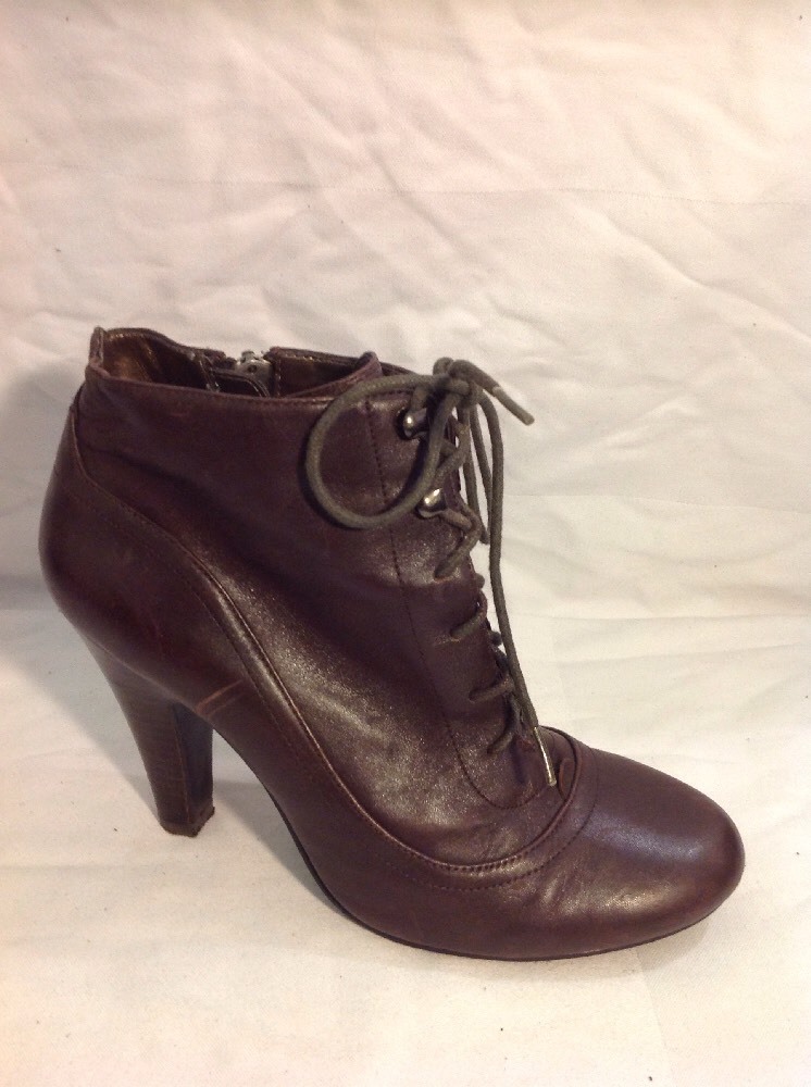 BANK Maroon Ankle Leather Boots Size 6 BANK Maroon Ankle Leather Boots Size 6