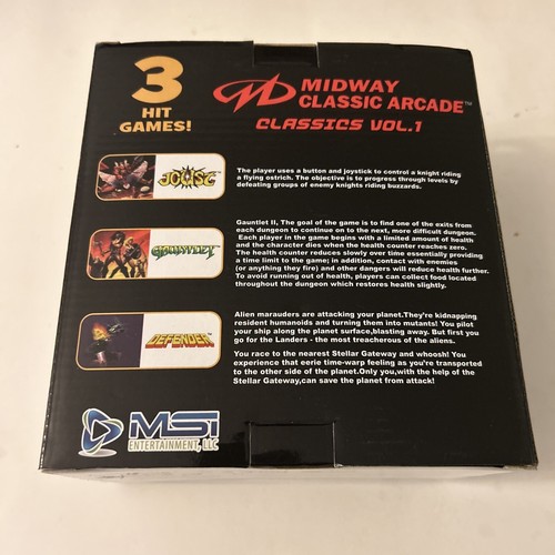 NIB Midway Classic Arcade Plug & Play TV Game 3 Games Joust Gauntlet Defender - Picture 5 of 7