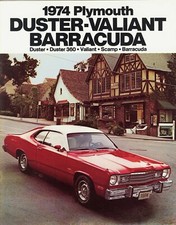 1974 Plymouth Duster Gold Duster 360 Valiant Scamp Barracuda Sales Brochure