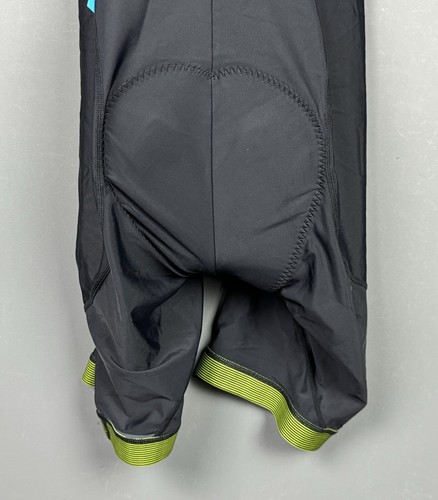 Men SHIMANO Black White Polyamide Padded Cycling Bib Shorts Size M - Picture 13 of 15