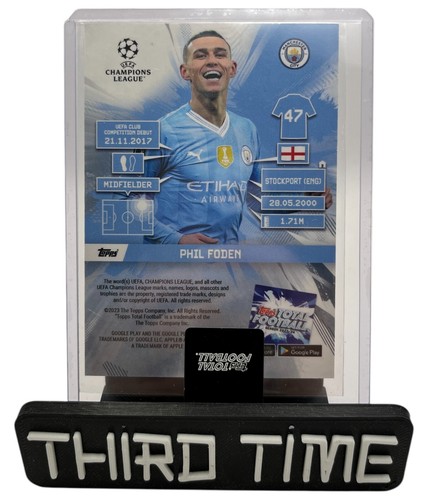 2023-24 Phil Foden Topps Total Football Team Of The Season Man City /49 - Picture 3 of 3