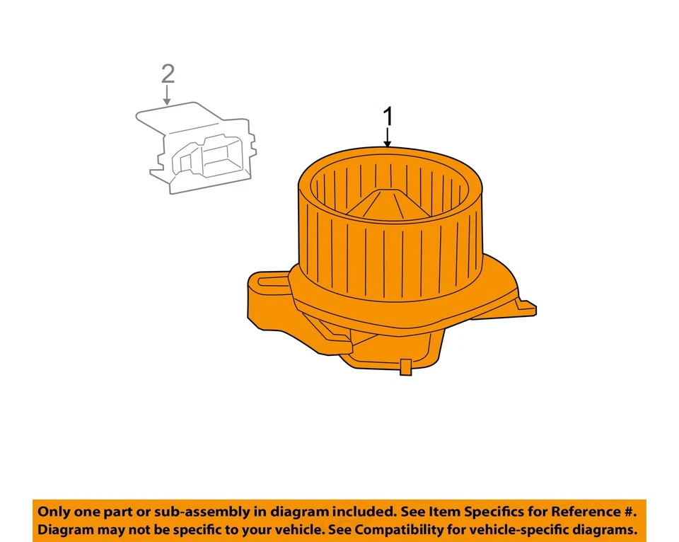 Motor soplador de climatización delantero usado se adapta a: Dodge Durango 2012 delantero grado A Foto 3 de 4