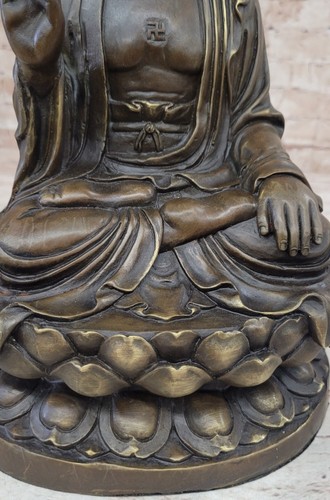 Presencia Meditativa: Buda Shakyamuni en Bellas Artes Estatuilla de Bronce Obra de Arte Decoración - Imagen 8 de 10