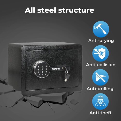 13.8L Small Cabinet Security Safe Box, Digital Safe Box Gun Safe,Fireproof Home - Picture 5 of 9