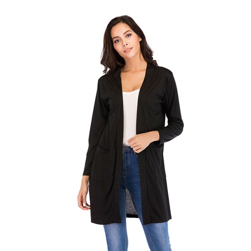 Women Knit Sweater Cardigan Loose Top Long Sweater Cardigan Outerwear Winter - Picture 13 of 14