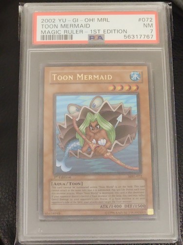 Yu-Gi-Oh! Magic Ruler 1st Edition Toon Mermaid MRL-072 PSA 7 - Picture 1 of 2