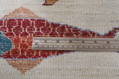 4 x 6 Fish Beige Area Rug veg dye wool Afghan Hand Knotted Rug bedroom Rug - Picture 10 of 10