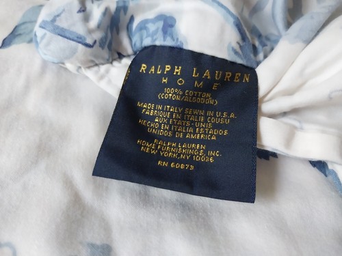 Funda edredón Ralph Lauren Home Elsa azul rey - algodón satén - azul y blanco - Imagen 6 de 11