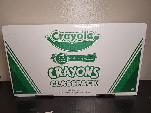 Crayola Buntstift Klassenpaket Schulbedarf normale Größe 800 Stück 8 Farben versiegelt - Bild 1 von 12