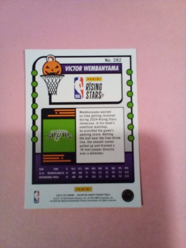 2023-24 Panini Haunted Hoops - Rising Stars Orange #282 Victor Wembanyama (RC) - Bild 4 von 4