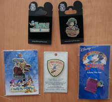 DISNEY JIMINY CRICKET PINS X 5, 2 CONSERVATION, 1 LTD FAMILY, COUNTDOWN, THANKS