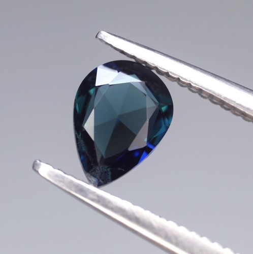 Superb Certified 0.62ct Natural Unheated Teal Sapphire VVS Clarity Rose Cut Pear - Picture 6 of 8