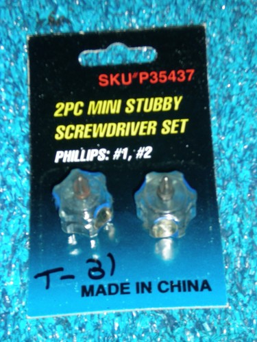 T-31 2-PC. Phillips Mini Stubby Screwdriver Set - 第 2/3 張圖片