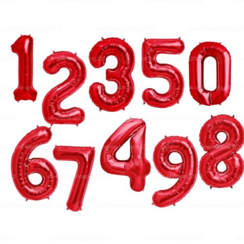 Number Balloons 16" & 40" Inch Large Self Inflate Foil Birthday Party 0123456789 - Picture 14 of 18