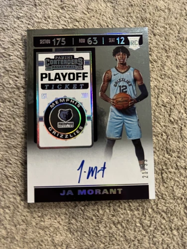 2019-20 Panini Contenders - Rookie Ticket Playoff Ticket #118 Ja Morant /99 (AU,