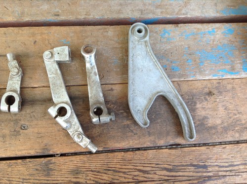 Lot of 8 Vintage Motorcycle Lever Linkage Pieces - Picture 5 of 11