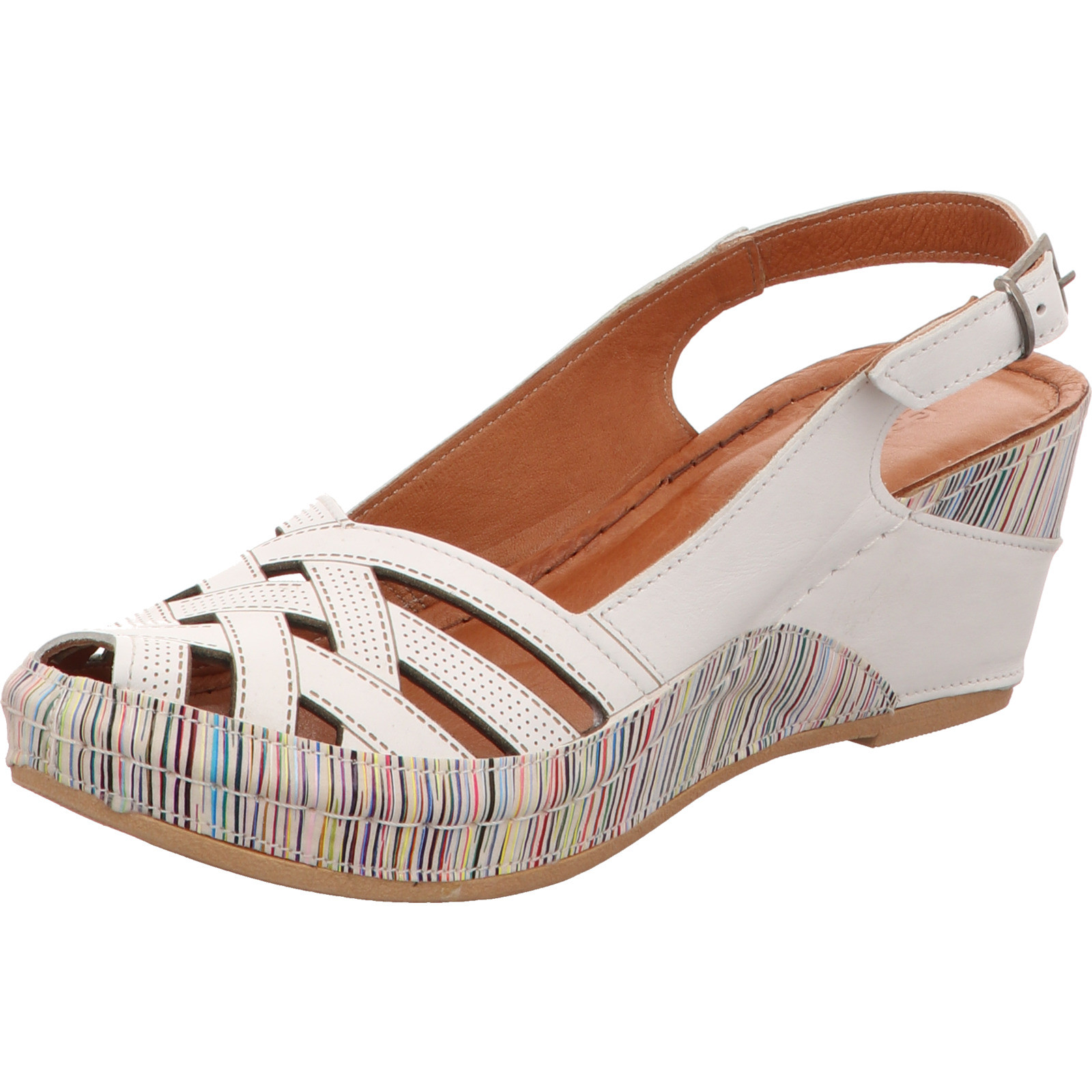 Gemini Damen Sandalette Leder weiß Gemini Damen Sandalette Leder weiß
