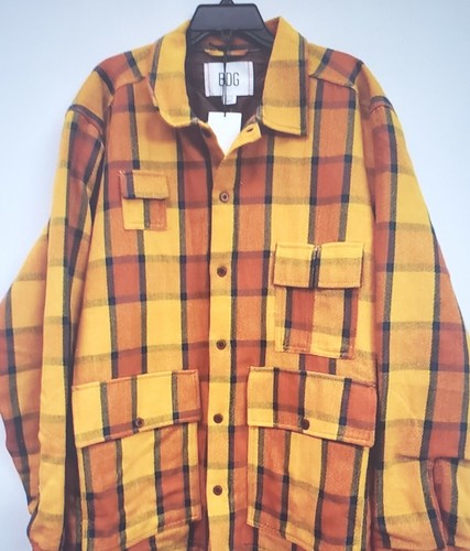 BDG Men's Multi Color, Quilted Style Jacket LX-TG Mid Length Yellow, Blue Orange - Picture 3 of 14