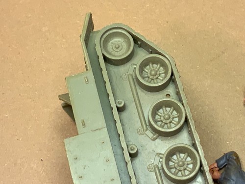 timpo toys bren gun carrier rare green tracked model 1:32 vintage ww2 toy +man - Picture 10 of 20