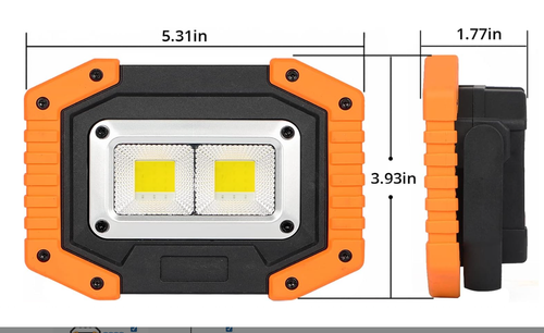 KAMEUN 2 Pack 30W LED Work Lights Rechargeable Outdoor Lights USB Battery Powere - Picture 7 of 7