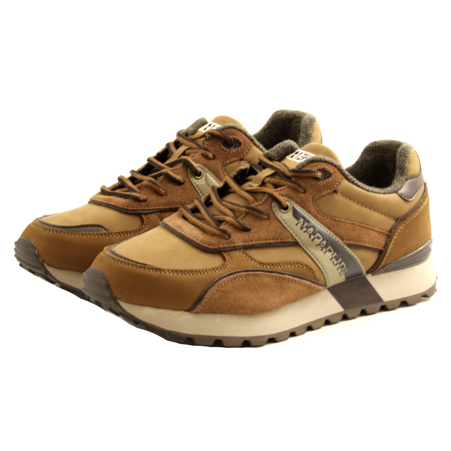 Turnschuhe Casual Napapijri Rebut Leder Männer Gämse braun Leder. Gummiboden Turnschuhe Casual Napapijri Rebut Leder Männer Gämse braun Leder. Gummiboden
