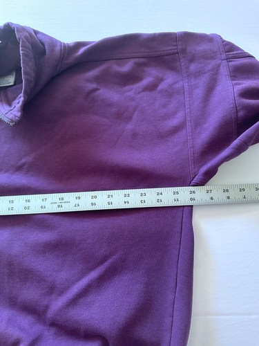 Vtg Crewneck Sweatshirt Mens Medium Blue Blank Cheetah Mervyns Pullover Purple - Picture 7 of 7