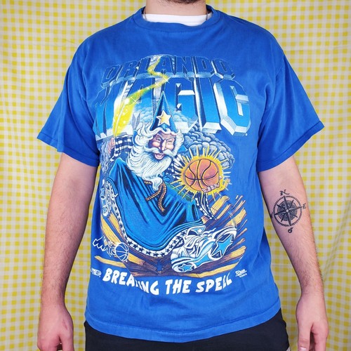 Vintage 90er Salem Sportswear Orlando Magic Wizard Breaking the Spell T-Shirt Large - Bild 2 von 7