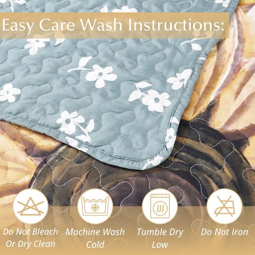Virah Bella - Sunflower Bouquet - Lightweight Reversible Quilt Set - Picture 3 of 8