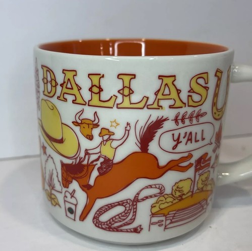 Set of 2 Starbucks Dallas Texas Been There Series Coffee Mugs 2021 Edition Cups - Picture 3 of 11