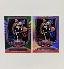 2020-21 Panini Chronicles Basketball Marquee Kawhi Leonard Green Parallel + Base