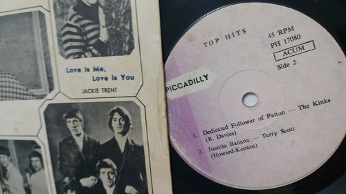 THE KINKS overlanders TERRY SCOTT jacky trent RARE ISRAELI EP - Picture 2 of 3