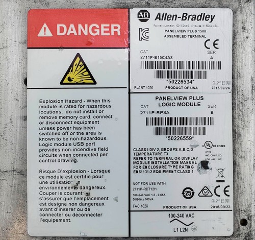 Allen Bradley 2711P-B15C4A8 PanelView Plus 1500 Bedienoberfläche 100-240VAC - Bild 11 von 16