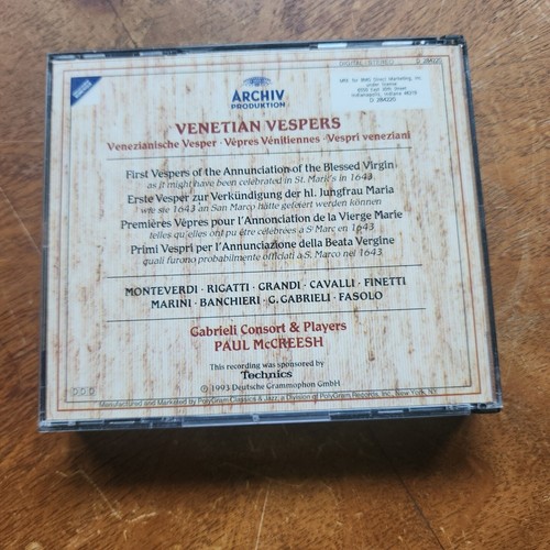 Venezianische Vesper Gabrieli Consort & Players McCreesh CD Mar 1993 - Imagen 2 de 3