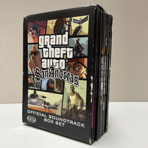 Grand Theft Auto: San Andreas CD Box Set - No Discs, Damaged, For Parts - Afbeelding 1 van 11