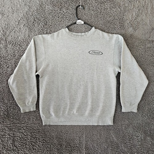 Vintage Stewart Surfboards Pullover Größe Large grau Sweatshirt mit Rundhalsausschnitt