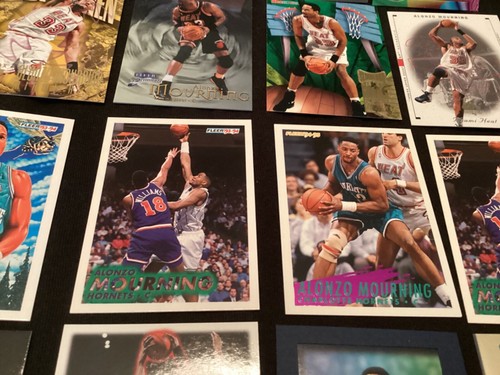 ALONZO MOURNING (25) card Lot SERIAL #, INSERTS, SCARCE PREMIUM BRANDS, HEAT - Picture 10 of 17