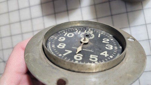 Clock, Auto Dash Phinney Walker Keyless Vintage 1912, 1910s Lot Metal - Picture 9 of 10