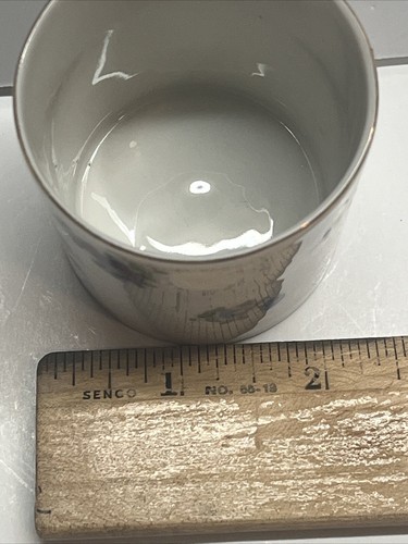 Made In Japan Porcelain Floral Vtg Cigarette Or Toothpick Holder Gold Trim READ - Picture 10 of 16