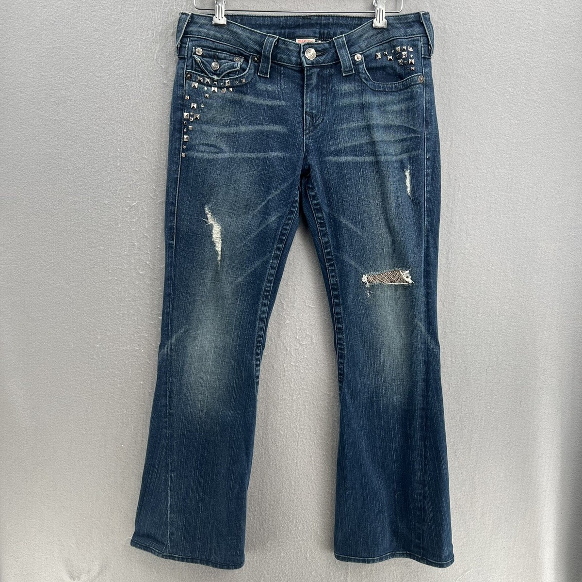 USA製 TRUE RELIGION JOEY SUPER T 32 True Religion Sz 28 x 32 Joey Super T Flare Jeans Flap