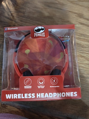 P6- PRINGLES WIRELESS KOPFHÖRER BRANDNEU FABRIKVERSIEGELT BLUETOOTH TOLLES GESCHENK - Bild 1 von 2