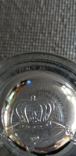 Crown Royal Whiskey Glasses Round Set Of Two Embossed On Bottom - Picture 4 of 6