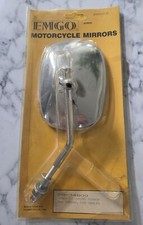 NOS HARLEY-DAVIDSON EMGO CHROME LEFT OR RIGHT RECTANGULAR MIRROR 20-34800