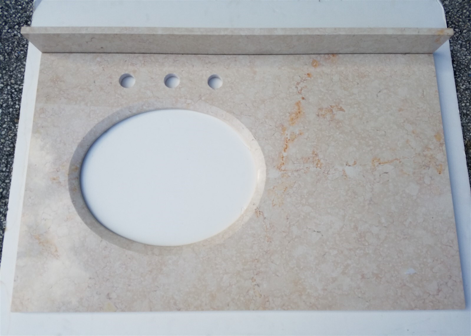 Torino Roman Cream Marble Bathroom Vanity Top Suneli Madeli 36x22" MSRP